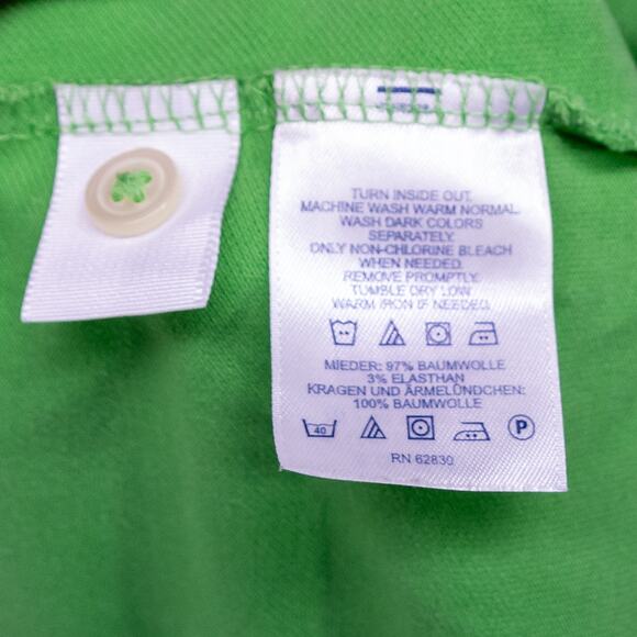 Women's Large Green LANDS END T-Shirt Dress Pullover 100% Cotton Knee Length - Picture 4 of 4